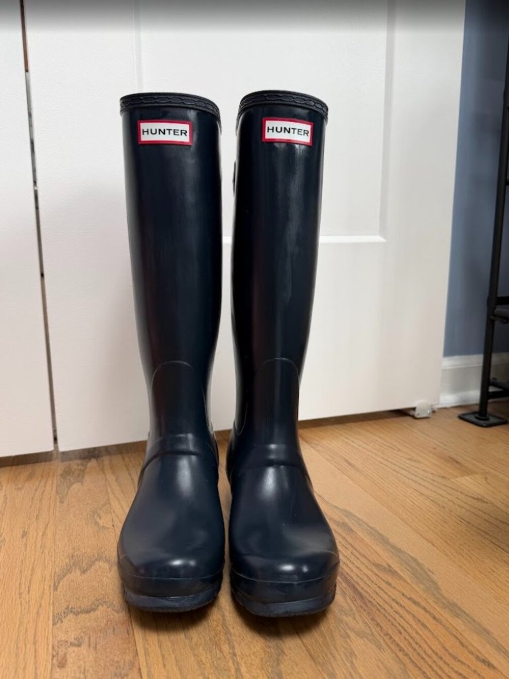 Hunter Original Tall Aubergine / Pink Wellington Boots US 8M Welly Wellies